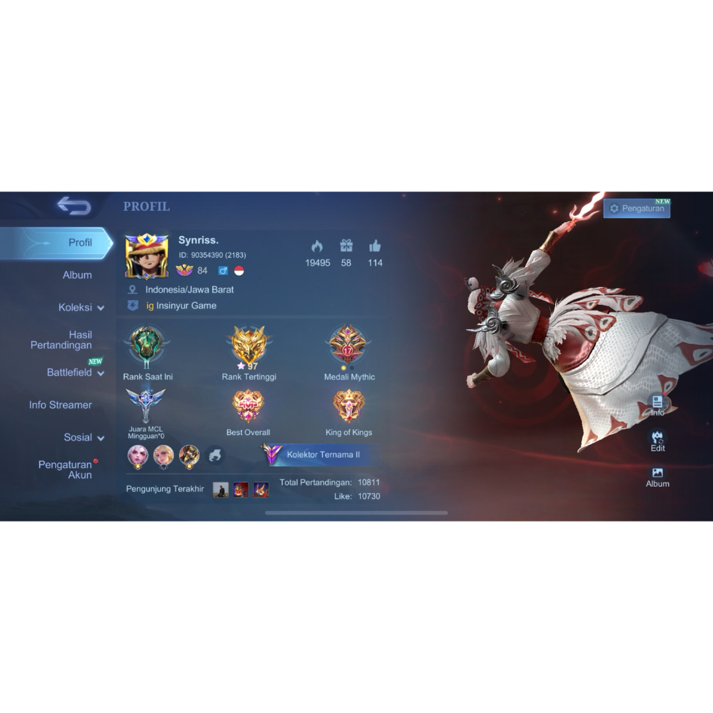 Jual (Akun Mobile Legends Terbaru Aman)