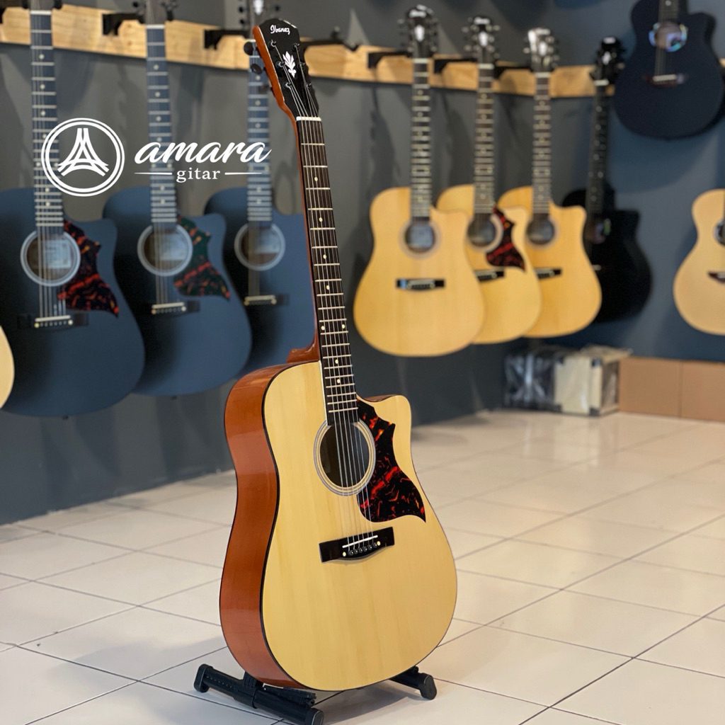 Gitar Akustik elektrik ibanez natural