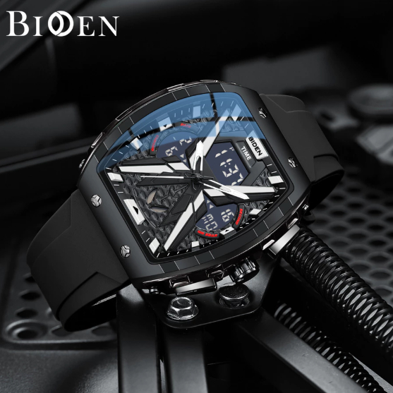 BIDEN Men’s Sport Watch – Jam Tangan Pria Digital & Analog Anti Air, Alarm Multifungsi