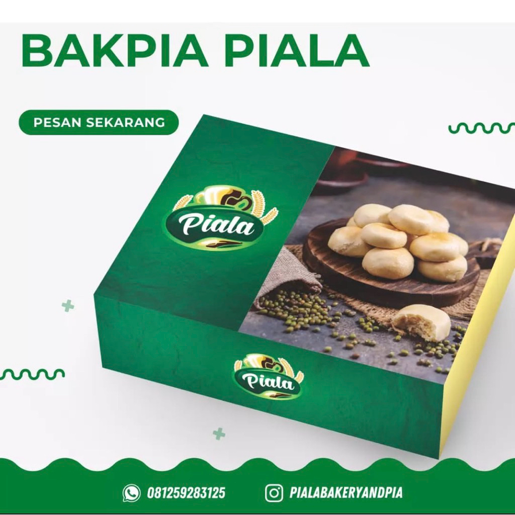 Bakpia Kacang Hijau Isi 8pcs Pia Piala Bakery Oleh-Oleh Nganjuk