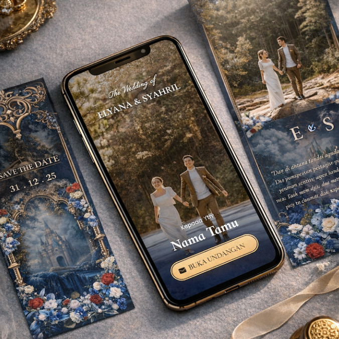 Premium 3d Undangan Digital Website Pernikahan dengan foto | Undangan Digital Web Online