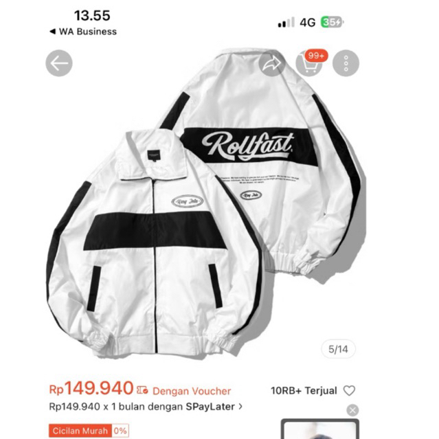 Preloved by Len | Jaket Parasut Karung Jantan