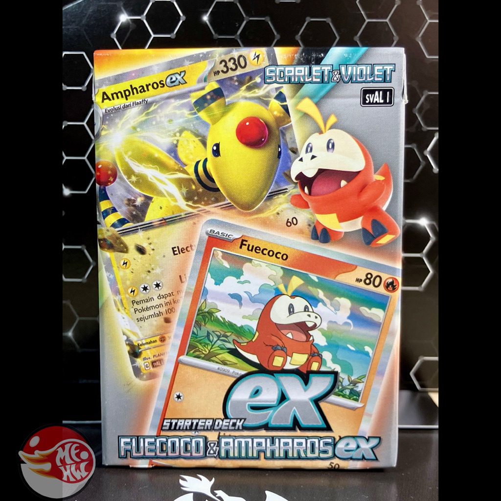 Starter Deck ex Fuecoco & Ampharos ex svAW Pokemon Indonesia TCG Hobi Koleksi