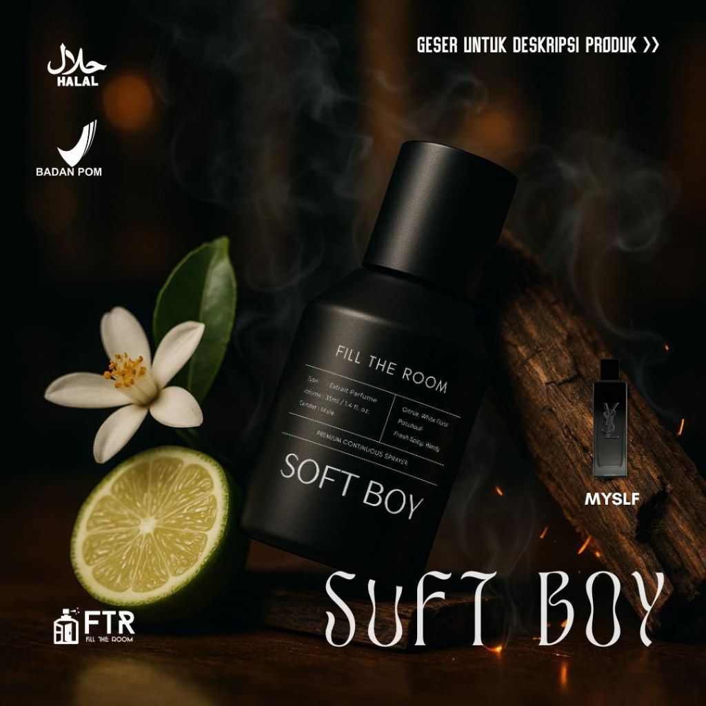 FTR SOFT BOY Series Extrait De Parfum 100ML - 35ML - Parfum Pria Wangi Tahan Lama - Long Lasting - E