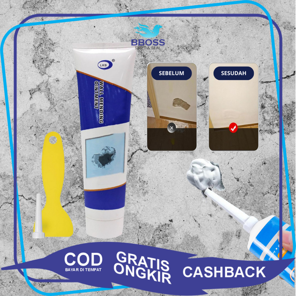 [BBOSS] Dempul Dinding Tembok Retak 250g - Perekat Perbaikan Tembok Dinding Retak - Wall Repair
