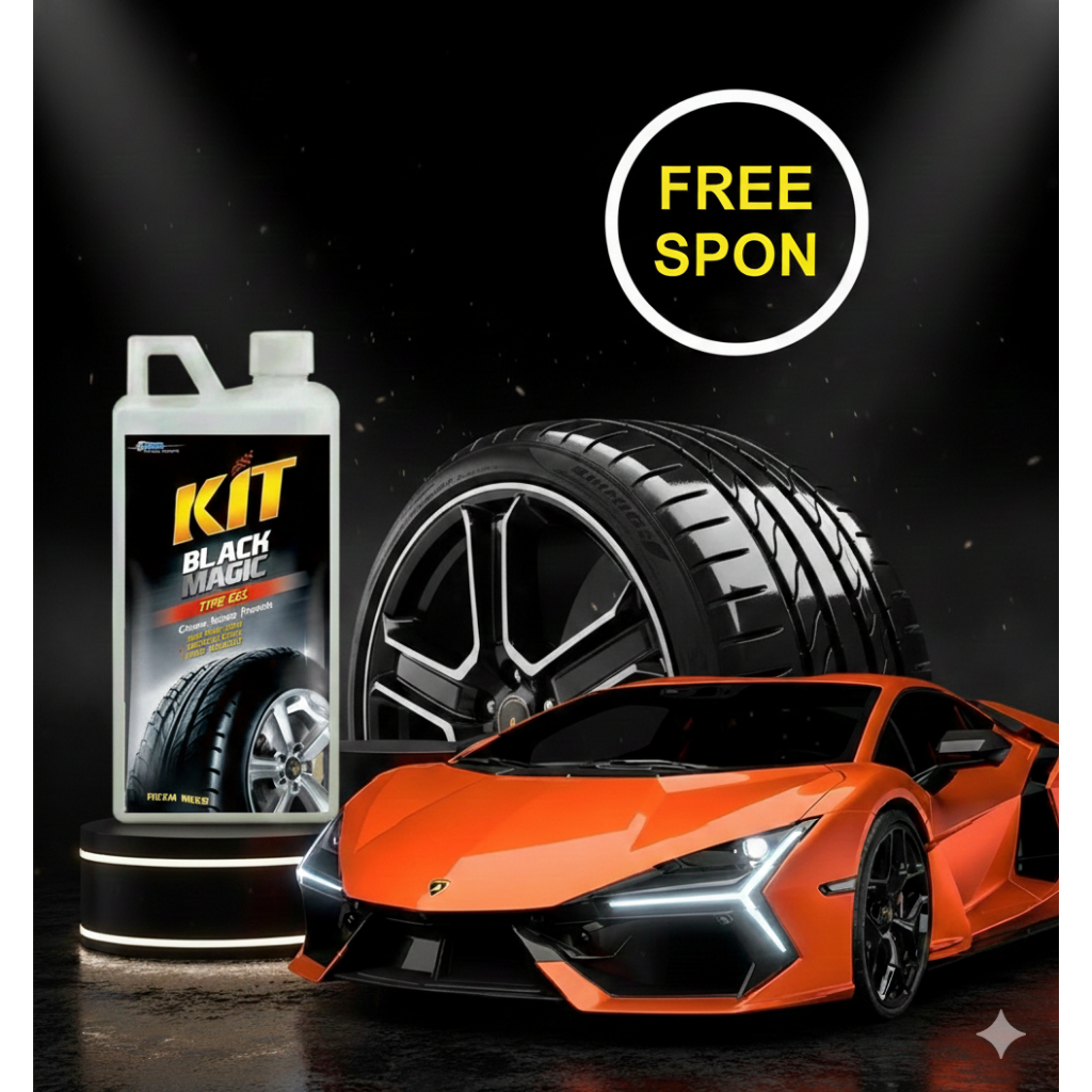 KIT SEMIR BAN Pengkilap Ban Pengkilap Body Mobil dan Motor KIT BLACK MAGIC