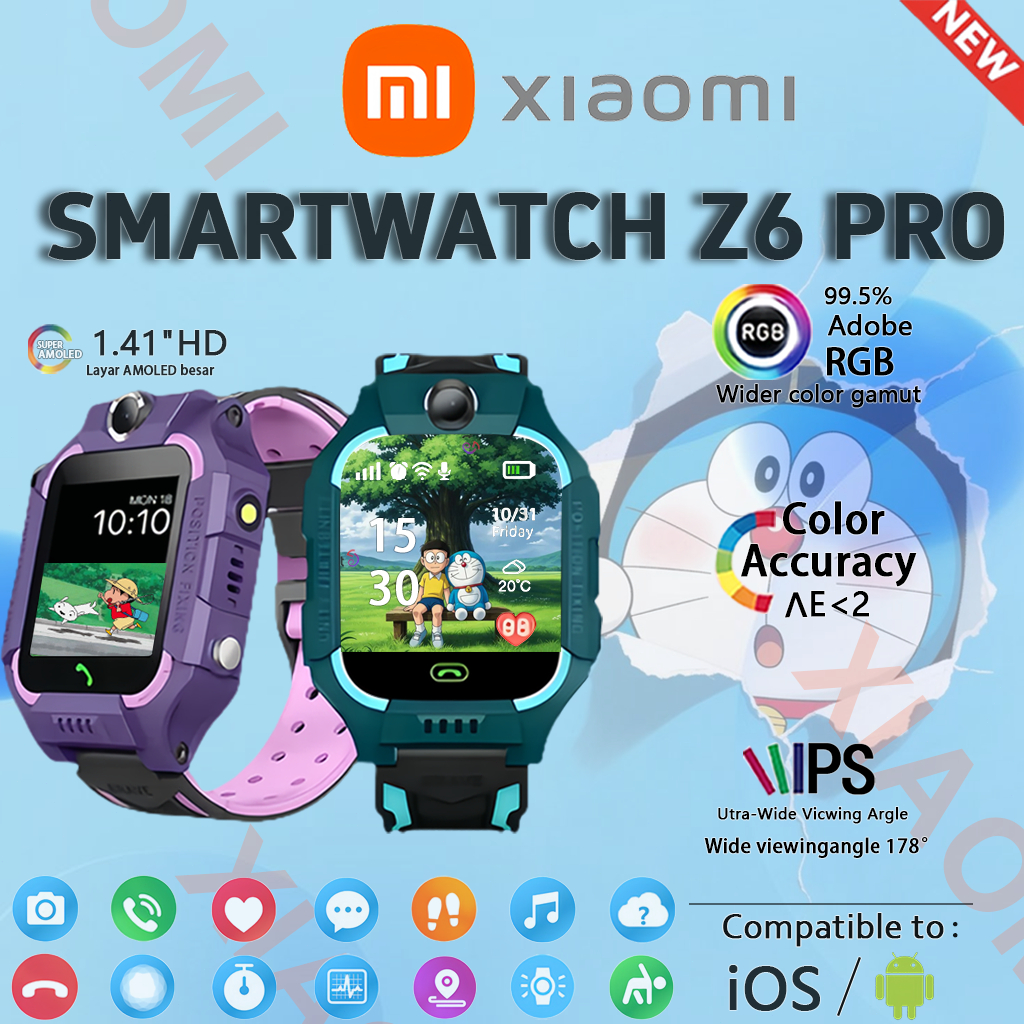 Xiaom Anti Air IP67 Jam tangan anak untuk telepon anak Gps Digital Smartwatch anak Waterproof Kids S