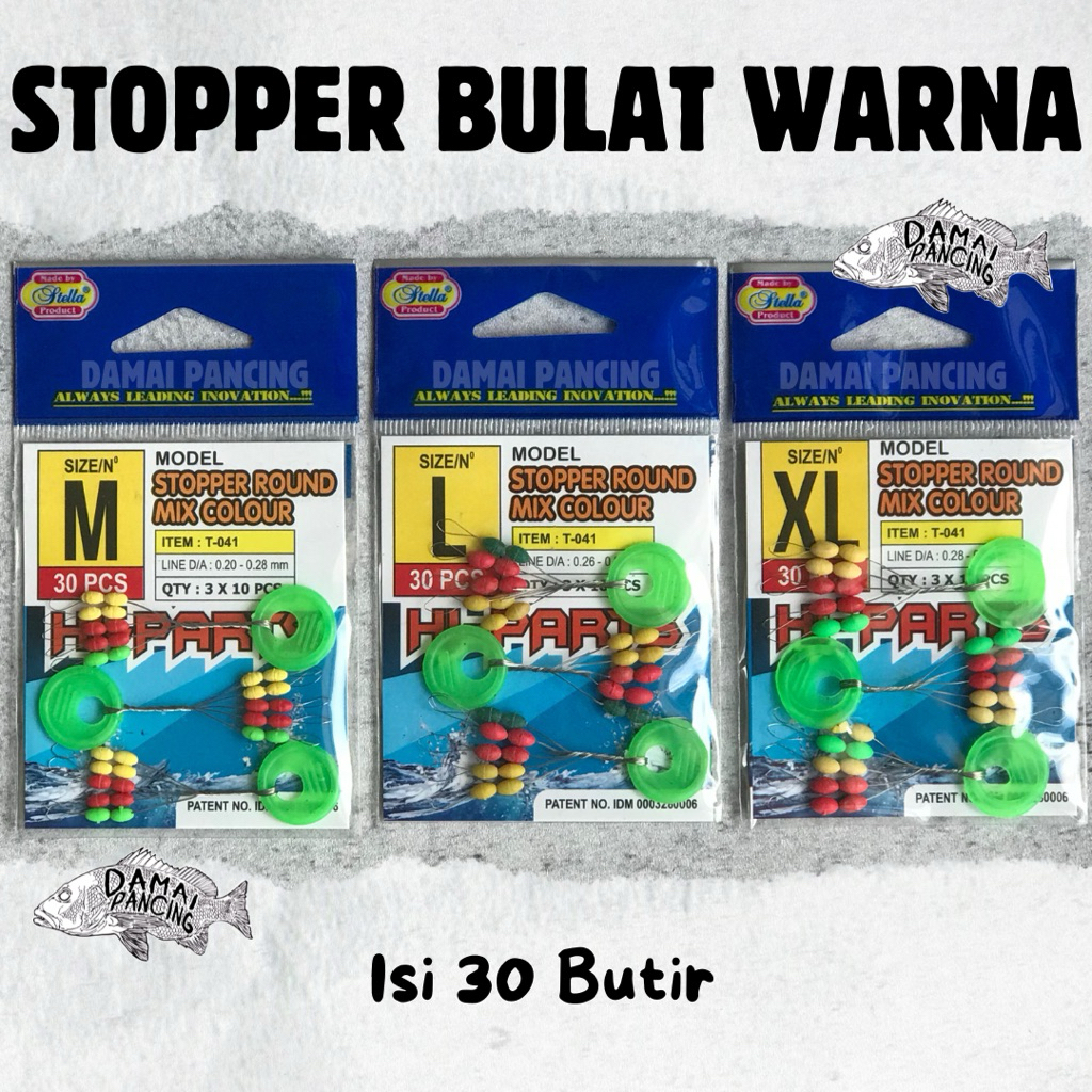 Stopper Pancing Bulat Warna Warni Isi 30 Pcs Stella Products