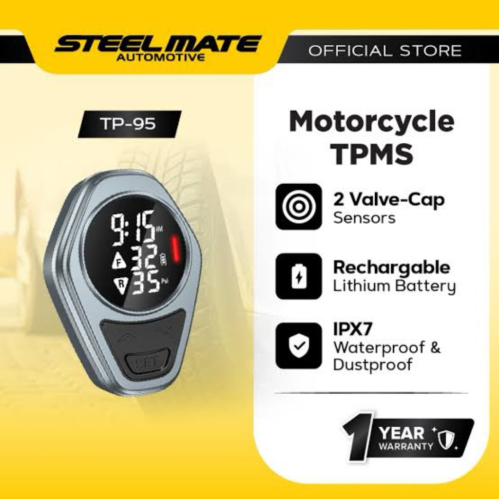 Smart TPMS for Motorcycle Steelmate TP-95 (ORIGINAL) GARANSI 1 TAHUN