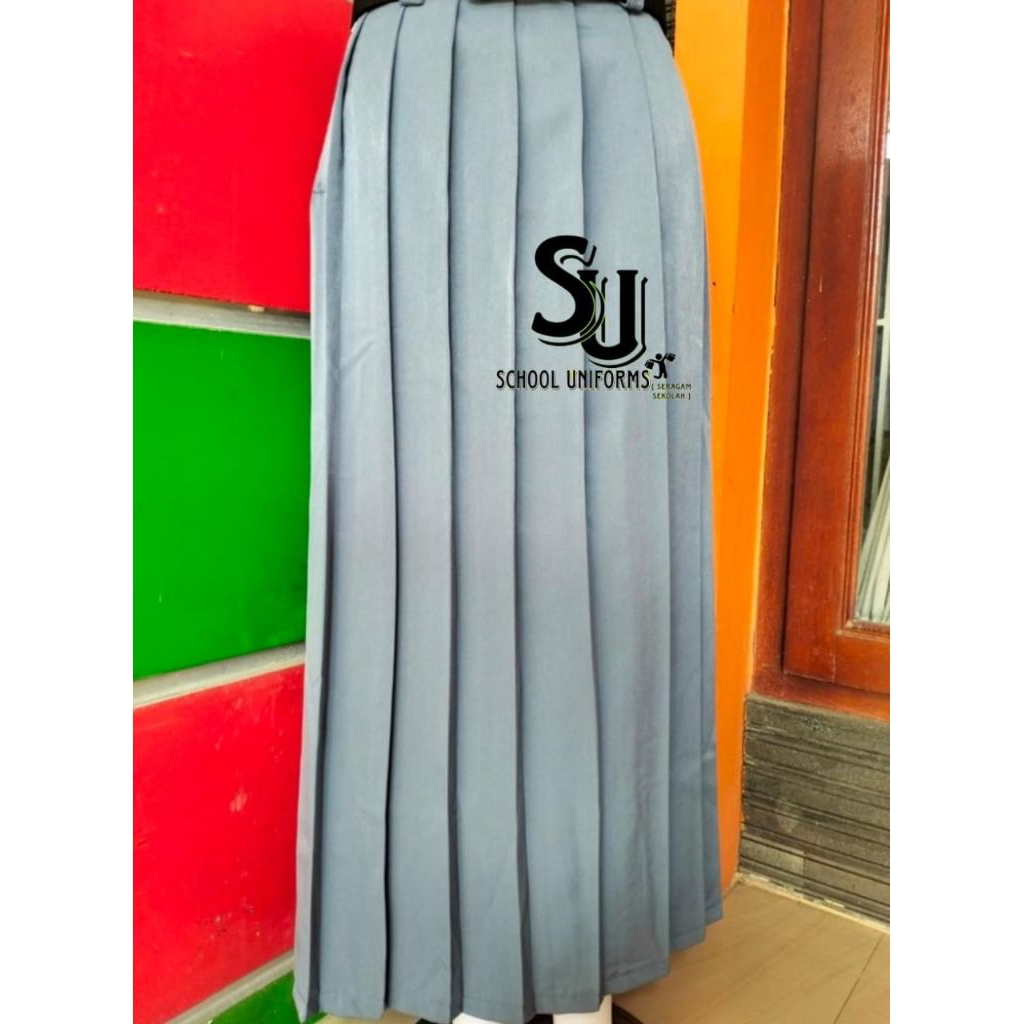 ROK REMPEL ATAS SMP-SMA KAIN TWIS LICIN LEMBUT / ROK PANJANG SMP SMA FULL REMPEL / ROK SMP - SMA KAI