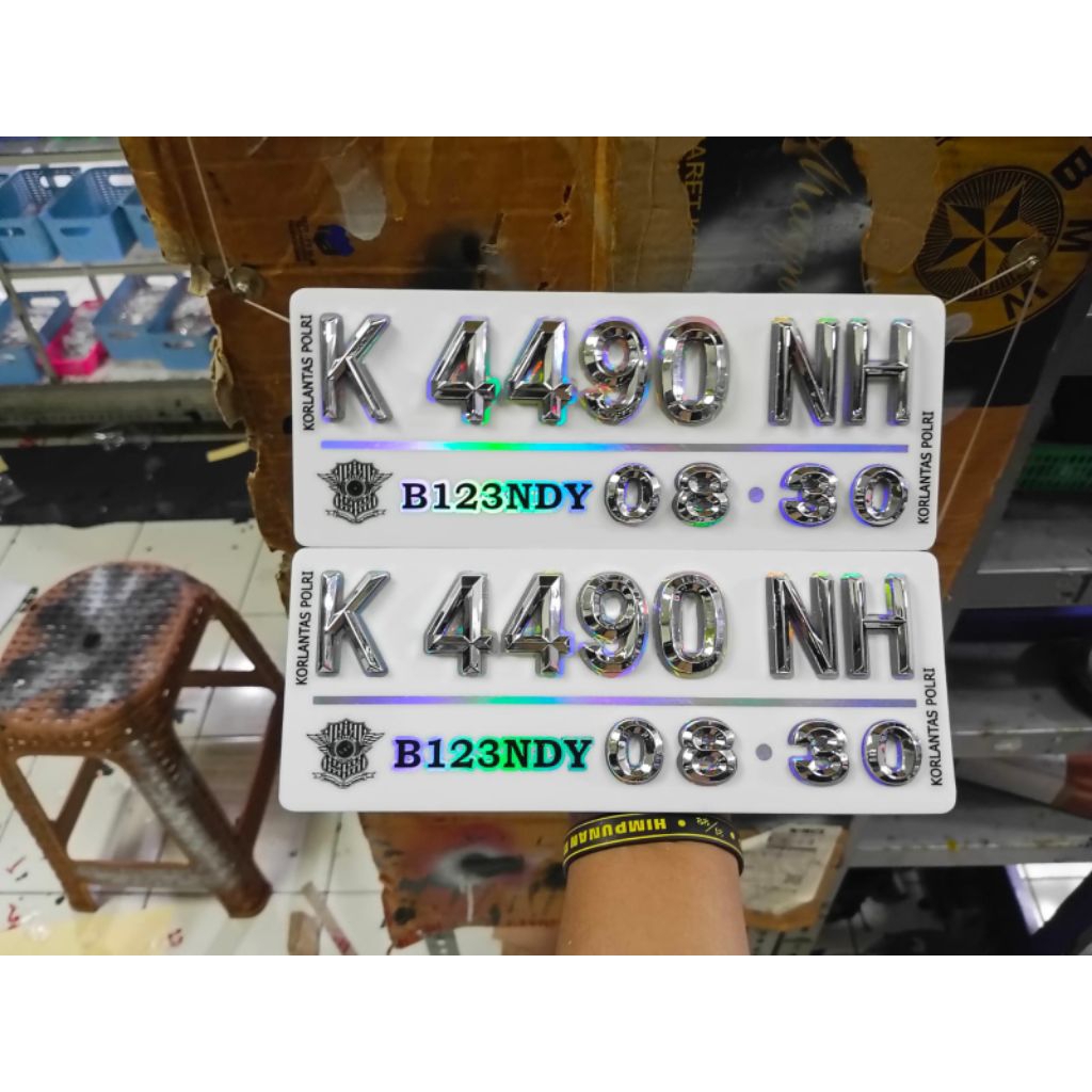 PLAT NOMOR VARIASI / PLAT TIMBUL HOLOGRAM MOTOR