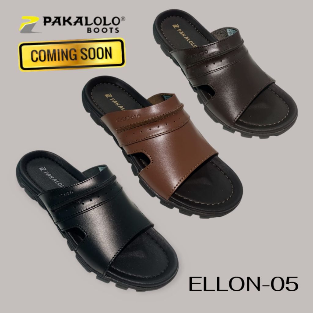 PAKALOLO ELLON 05 ORIGINAL / Sandal Selop Pria Kulit Asli / Sandal Casual Pria Terbaru