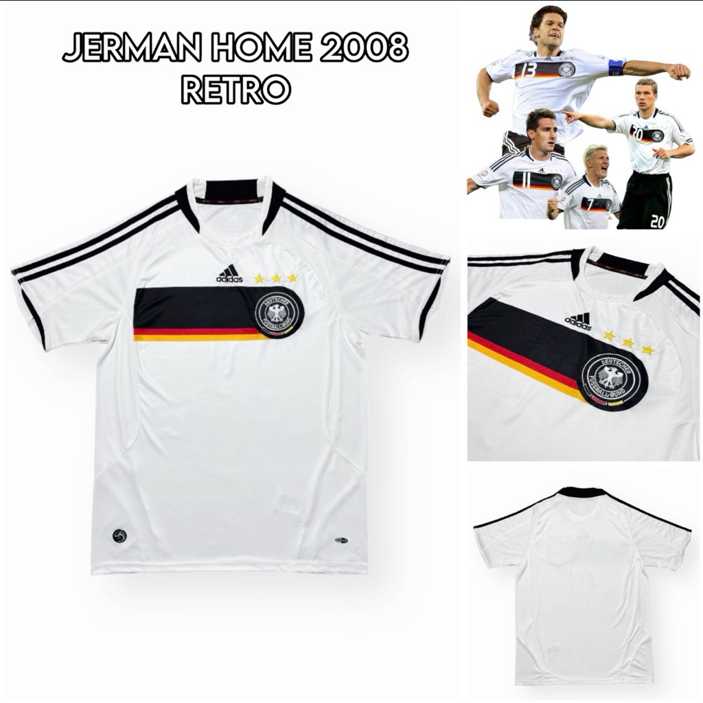 Jersey lawas vintage jerman home 2008 grade a3 high Quality retro