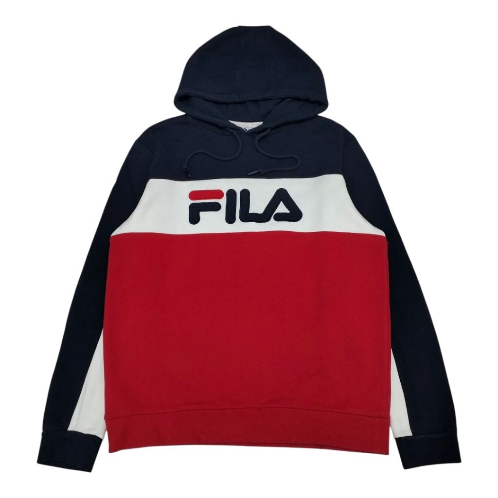 Hoodie FILA Logo Bordir Multi Colour Second Original