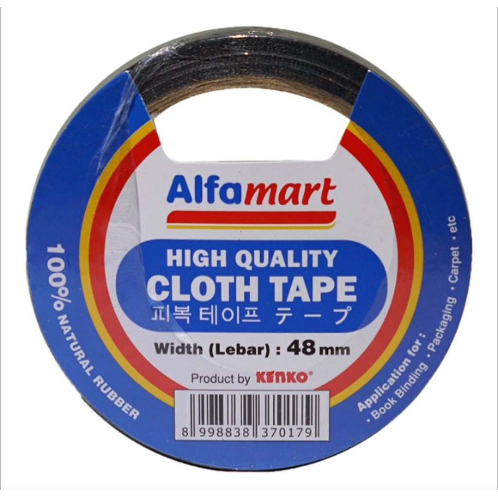 Alfamart Kenko Lakban Kain Hitam 48 mm
