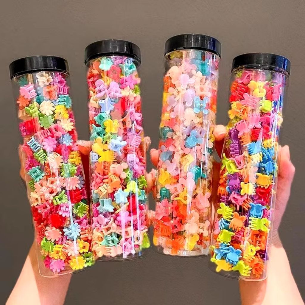 (100 PCS)JEPIT RAMBUT MINI ANAK FREE BOX / JEPITAN RAMBUT BABY / JEPITAN RAMBUT LUCU