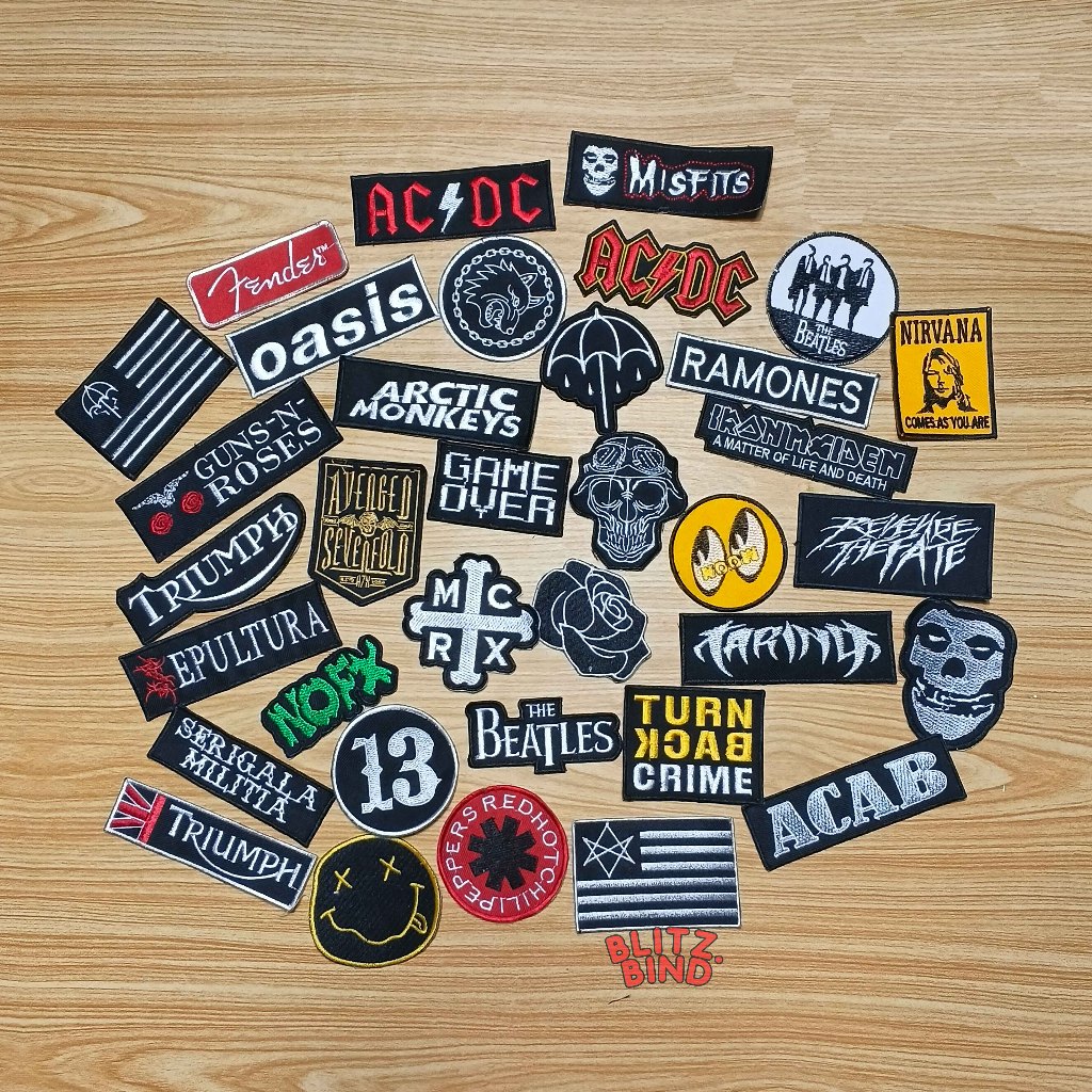 Patch Bordir Emblem Bordir Emblem Bordir Jaket Band Musik