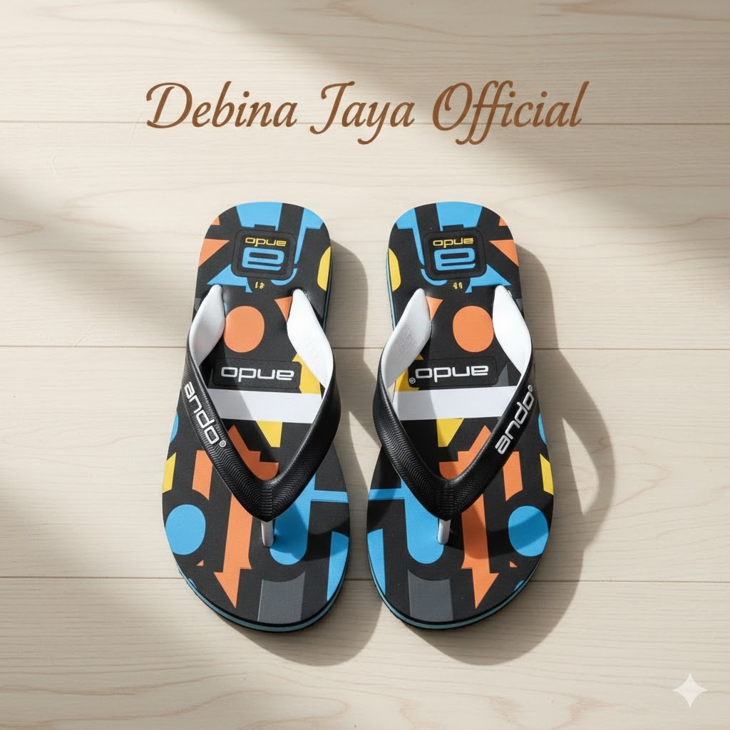 Debina Jaya Official  –  Sandal ANDO ISHIDA  -  Size 38-42 -  Sandal Japit Laki-Laki Pria Remaja Kar