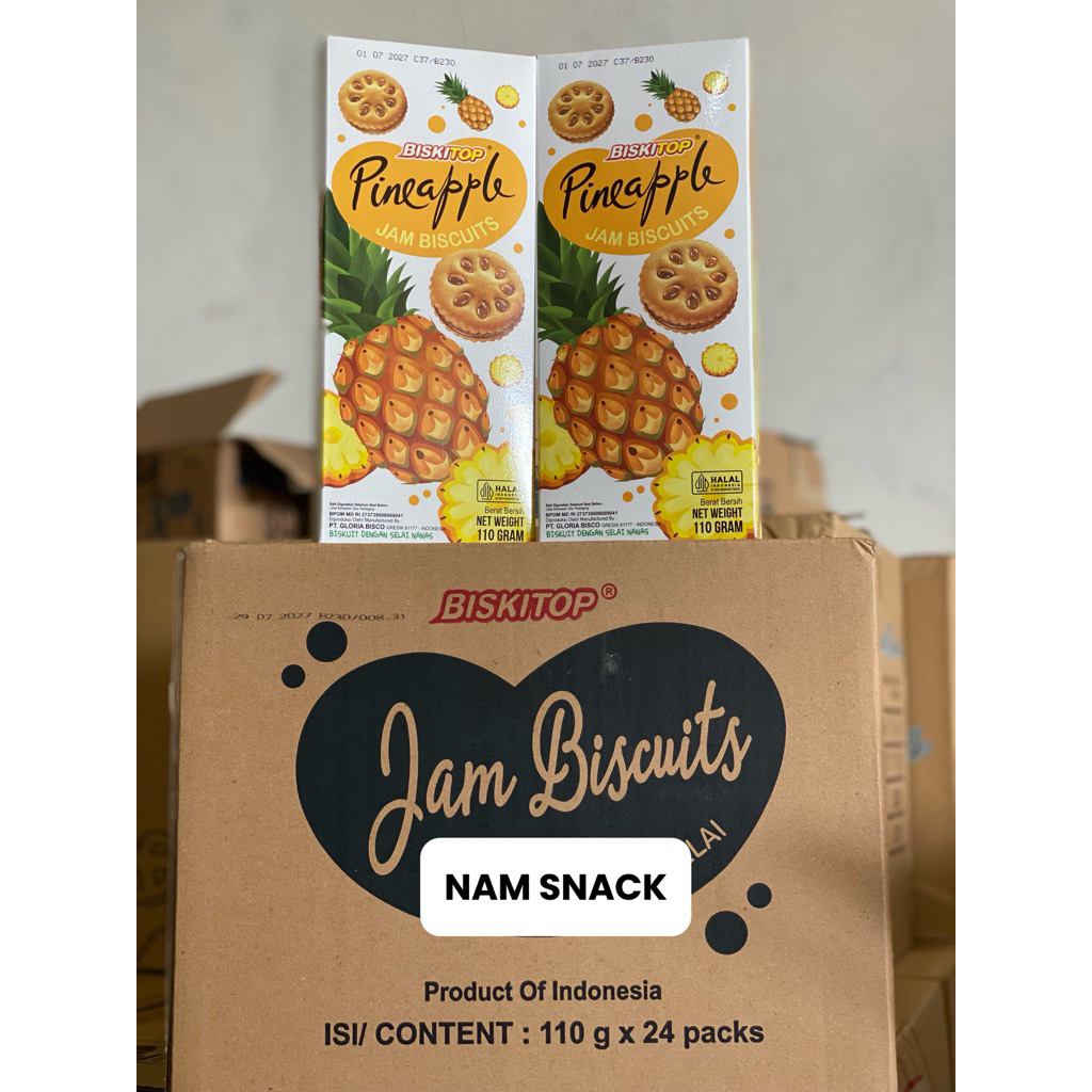 Biskitop Jam Biskuit [ Nanas ] 110 Gram 1 DUS isi 24