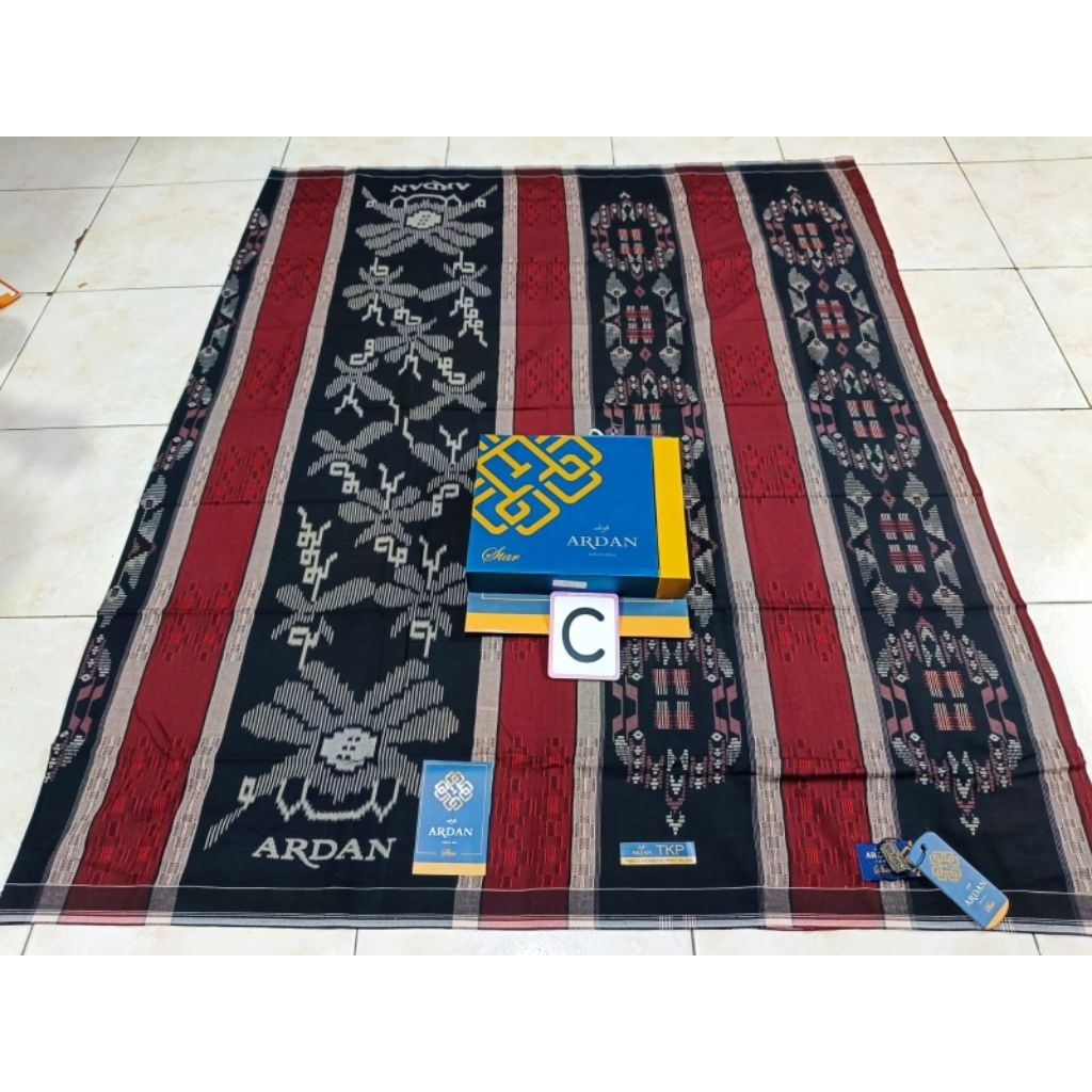(COD) ORIGINAL 100% Sarung Ardan Songket STAR GOLD Type TKP GRADE REED/GOLD