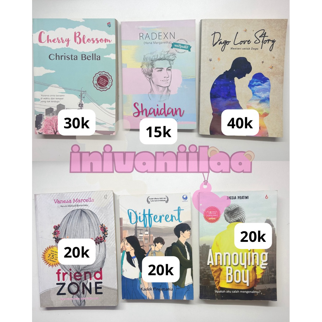 PRELOVED/BEKAS ORIGINAL novel DAGO LOVE STORY CHERRY BLOSSOM FRIENDZONE DIFFERENT ANNOYING BOY SHAID