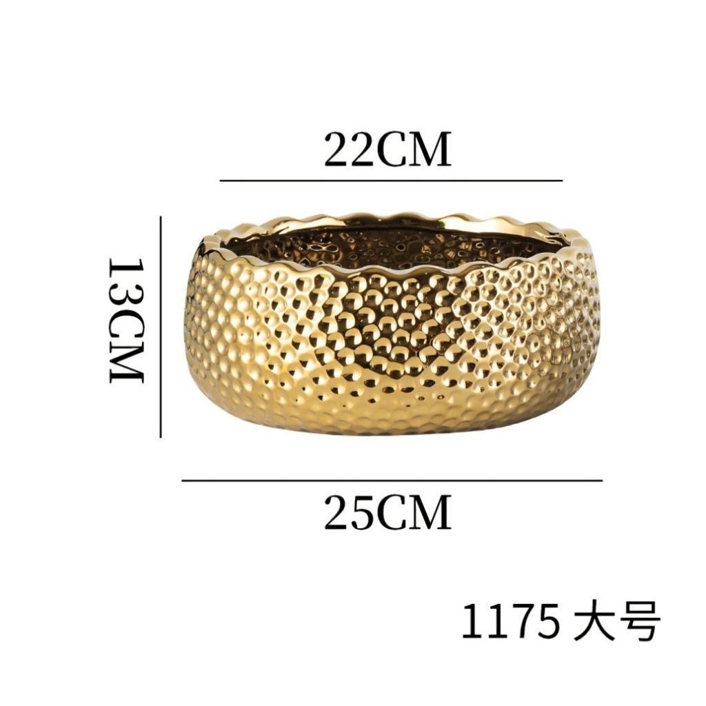 VAS BUNGA KERAMIK GOLD