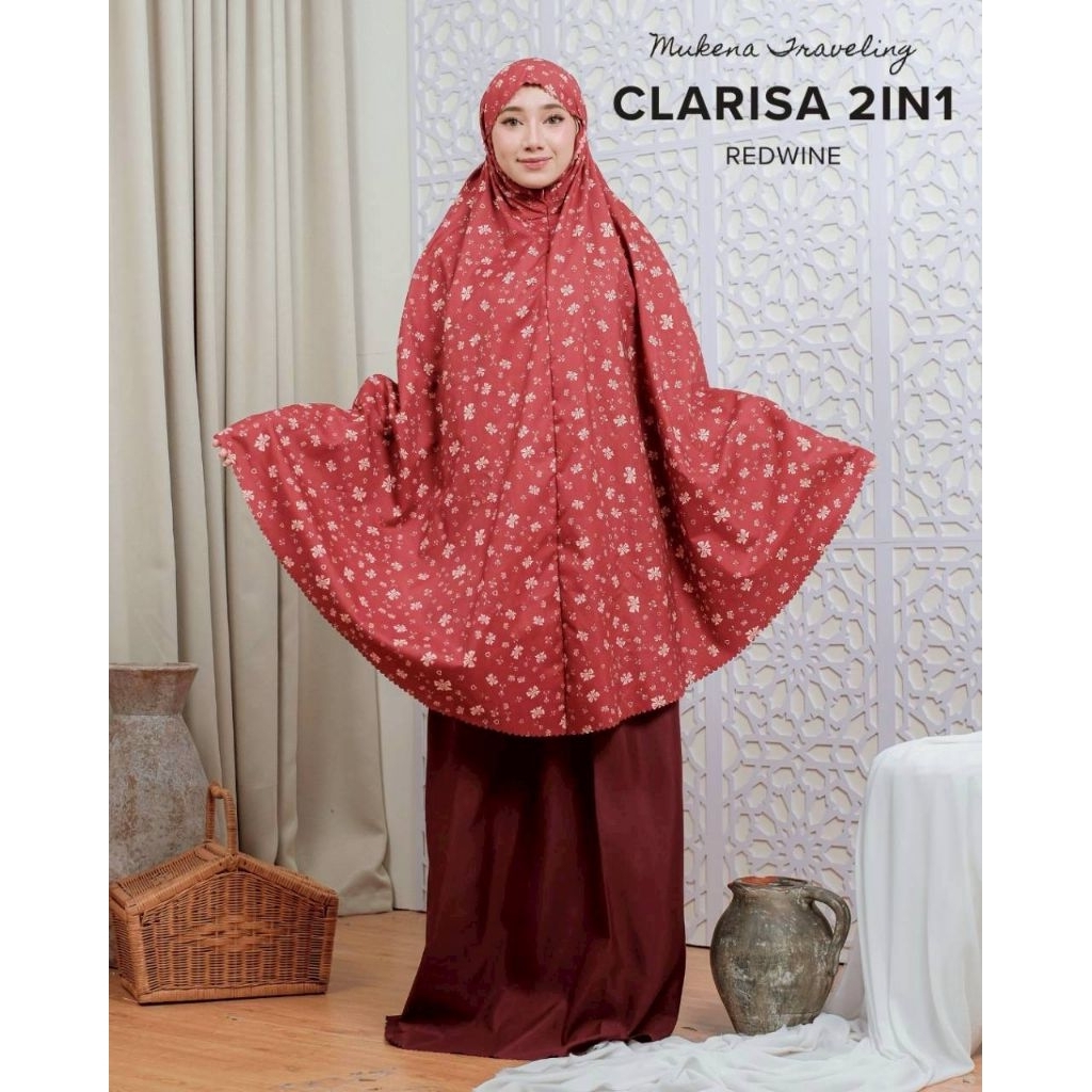 Mukena Coquette Micro Cotton Dewasa 2in1 Resleting Dagu Hamper's Edition