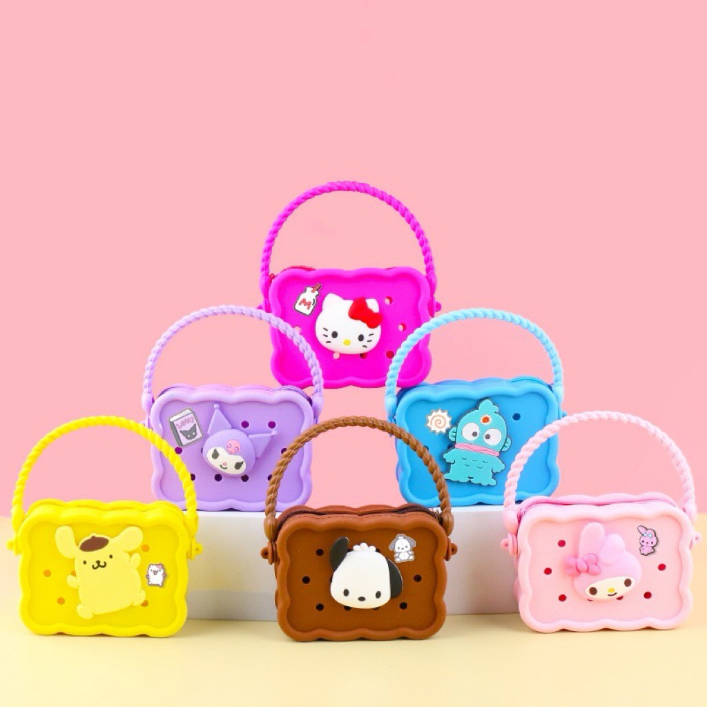 Tas Anak Jelly Silikon Jibitz Karakter