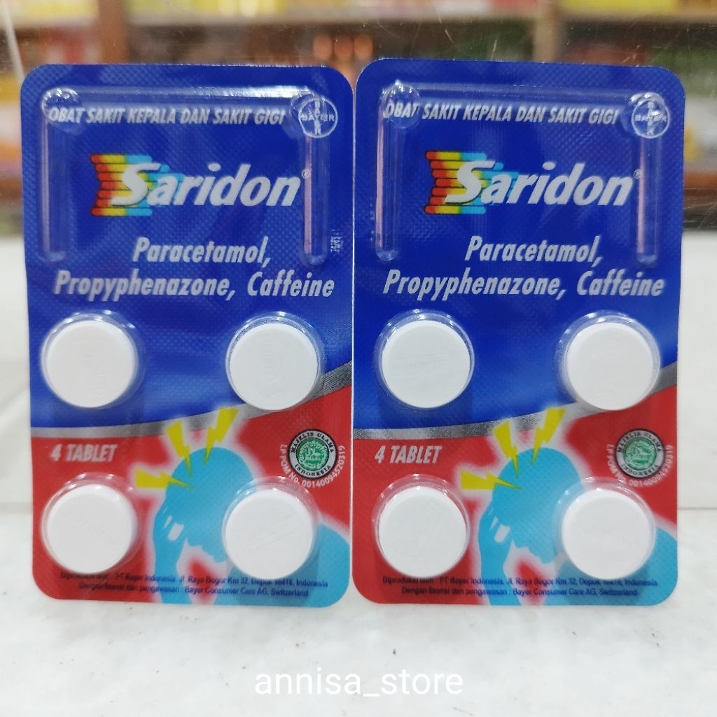 Saridon Tablet Obat Sakit Gigi dan Sakit Kepala