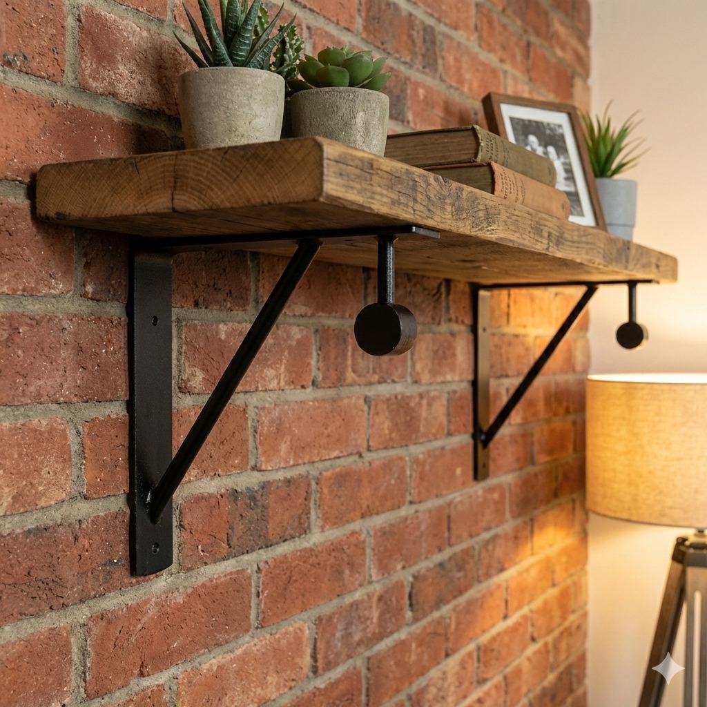 Gantungan Siku Besi Bracket Baju/Rak Siku Jemuran/Siku Besi Ambalan Kayu