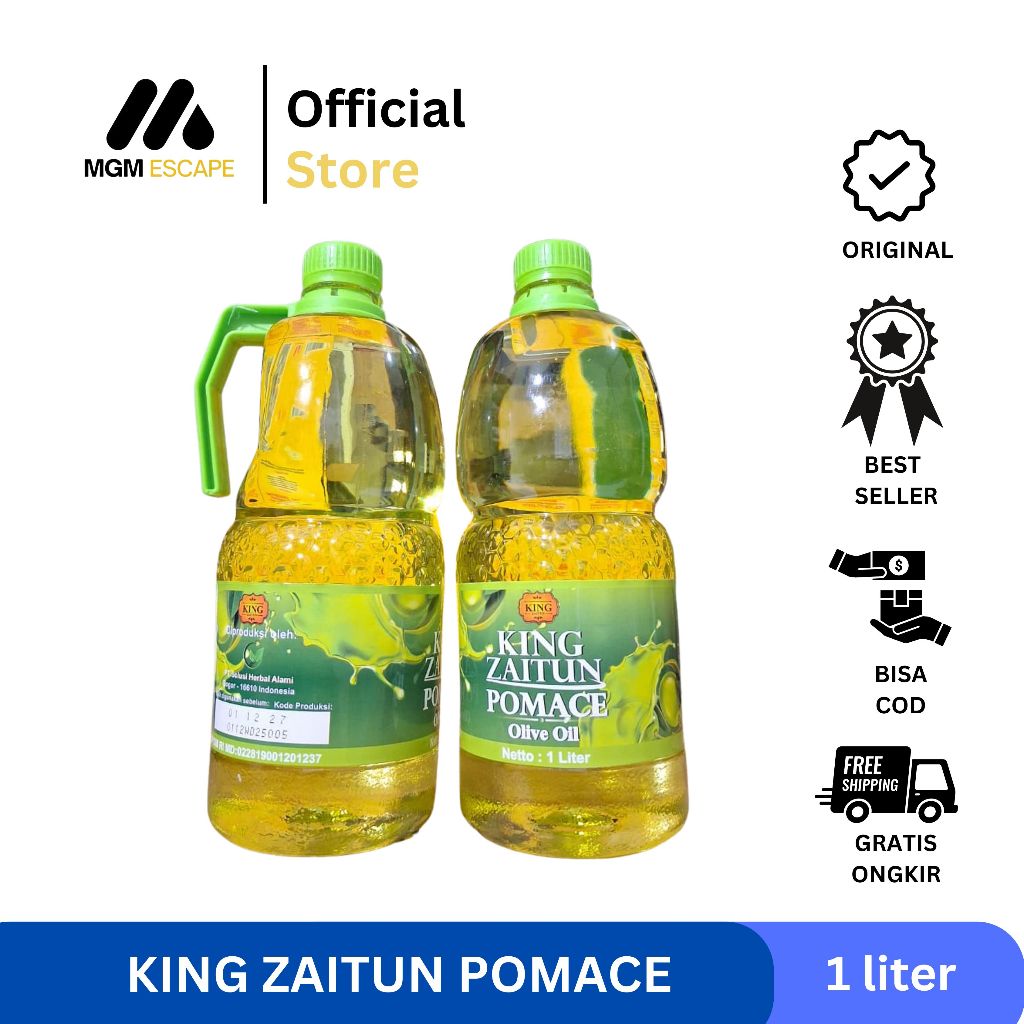 Minyak Zaitun Pomace 1 liter Masak Sehat Dengan Pomace/Minyak Urut/Minyak Sehat