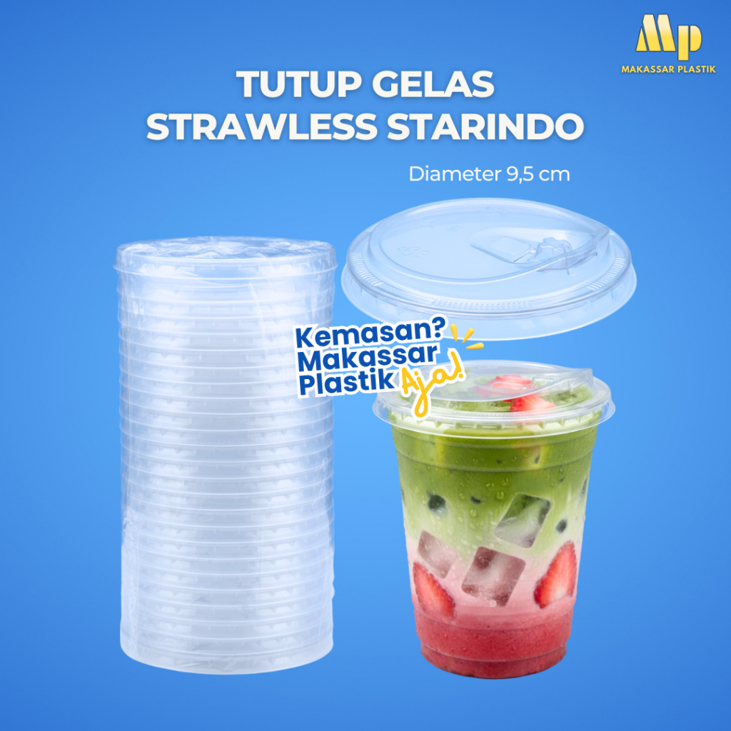 Tutup Gelas Strawless Starindo @50 Pcs