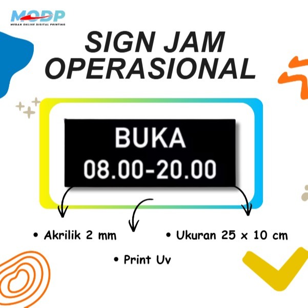 Akrilik Custom Jam Buka Toko - Akrilik Jam Operasional