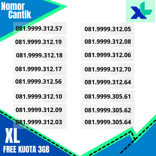 Nomor Cantik XL Seri 9999