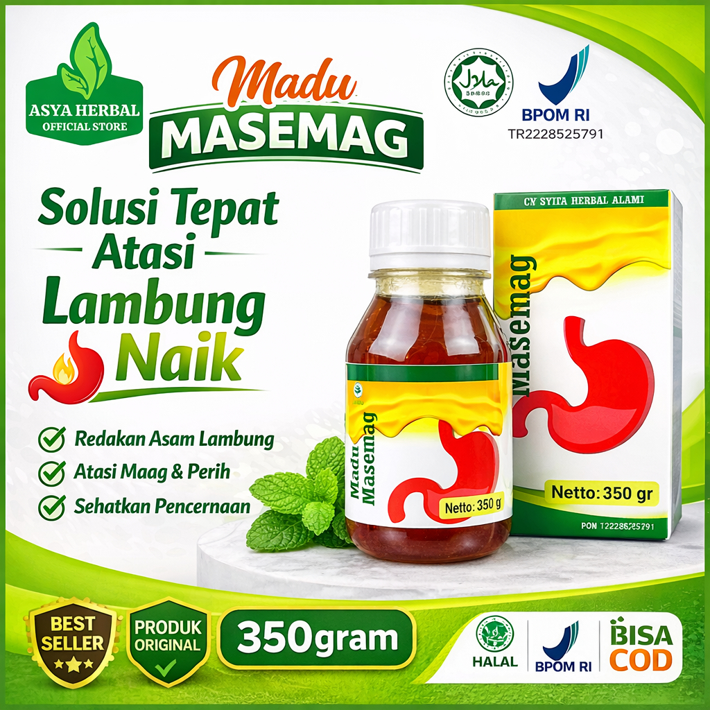 Madu Special Maag Madu Lambung Masemag Asam Lambung Gerd | Masemaag 350 gr | Asya Herbal