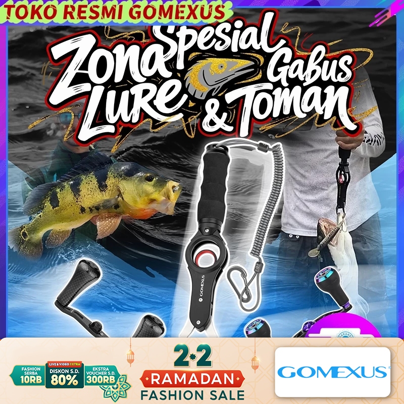Gomexus HeavyGame Set Alat Pancing Lip Grip Tang Pancing Power Handle Alat Casting Gabus Toman Paket