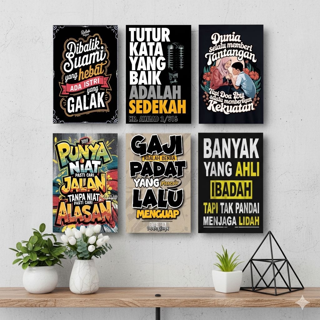PAPAN MDF MOTIF KATA KATA