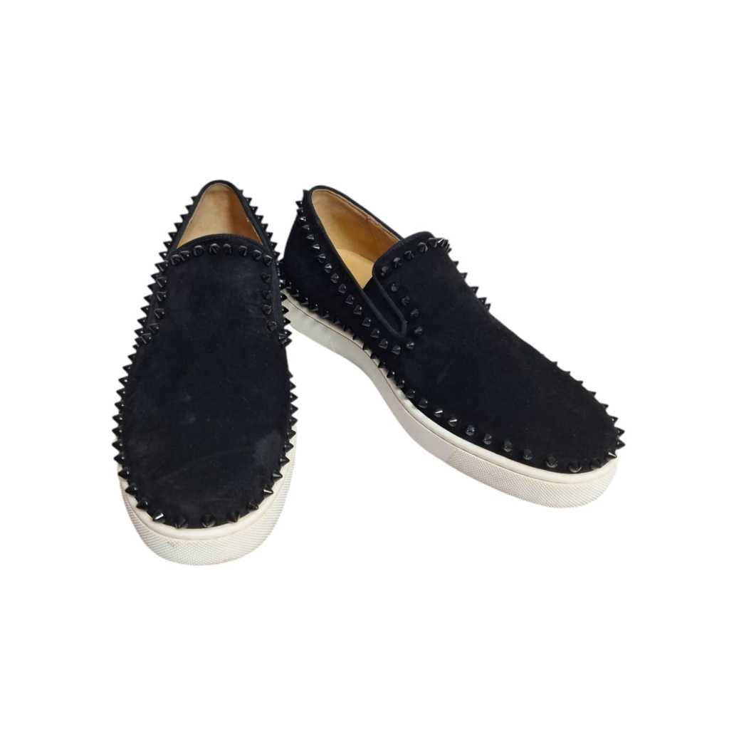 Preloved Louboutin Stud Loafer Suede Size 40 Authentic