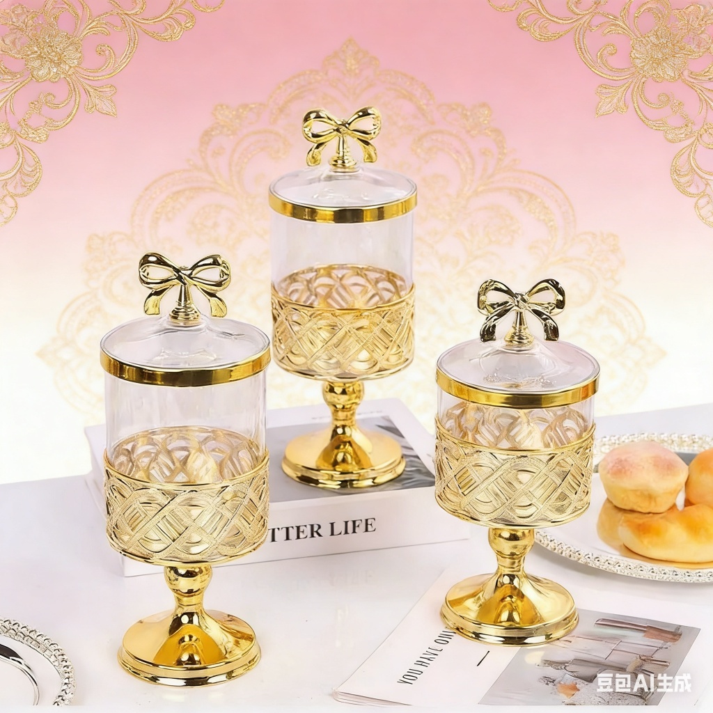 Set Toples Mewah Isi 3 Buah / Plastik Aesthetic / Toples kerupuk