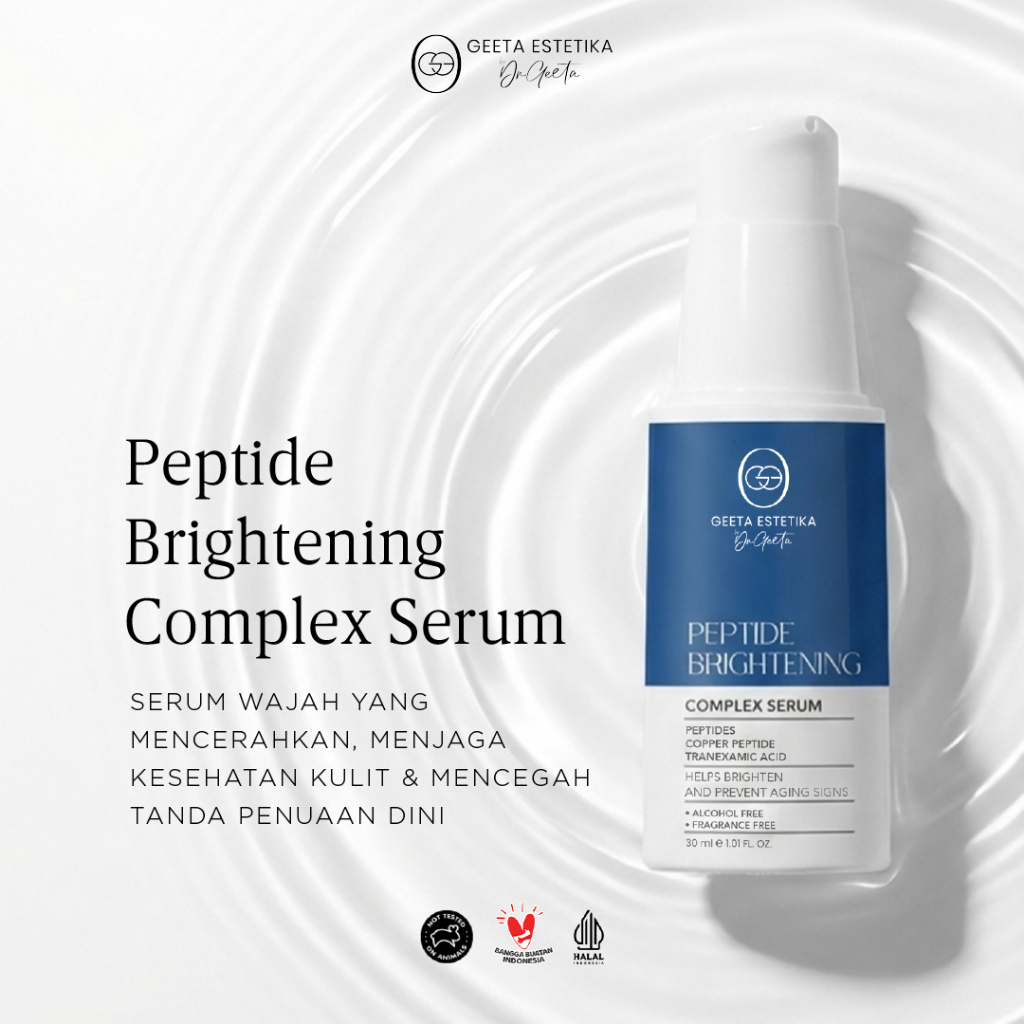 GEETA ESTETIKA By Dr Geeta Peptide Brightening Complex Serum 30gr | Serum Pencerah dan Anti Aging Ba