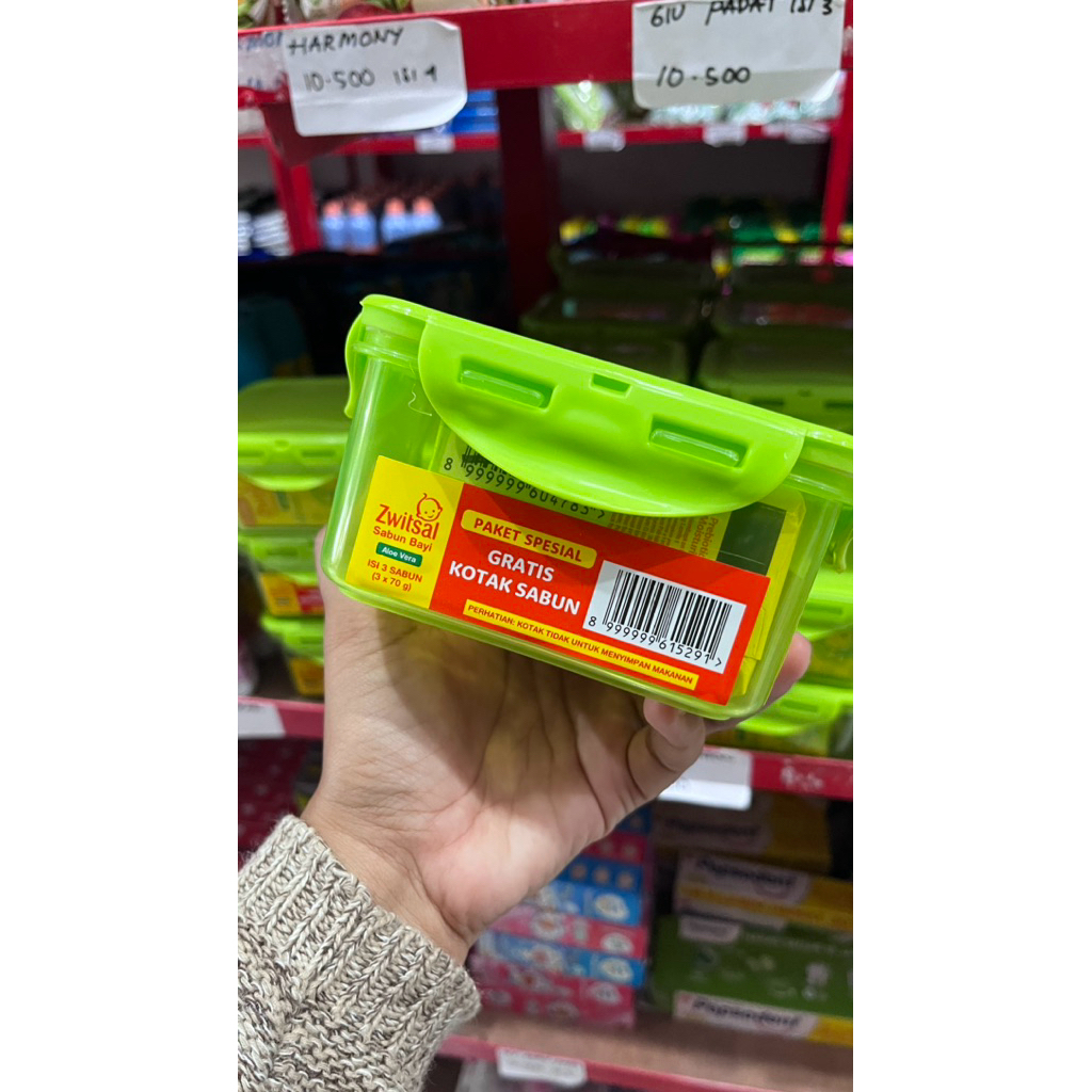 PAKET SABUN BAYI ZWITSAL ISI 3 FREE TEMPAT MAKAN