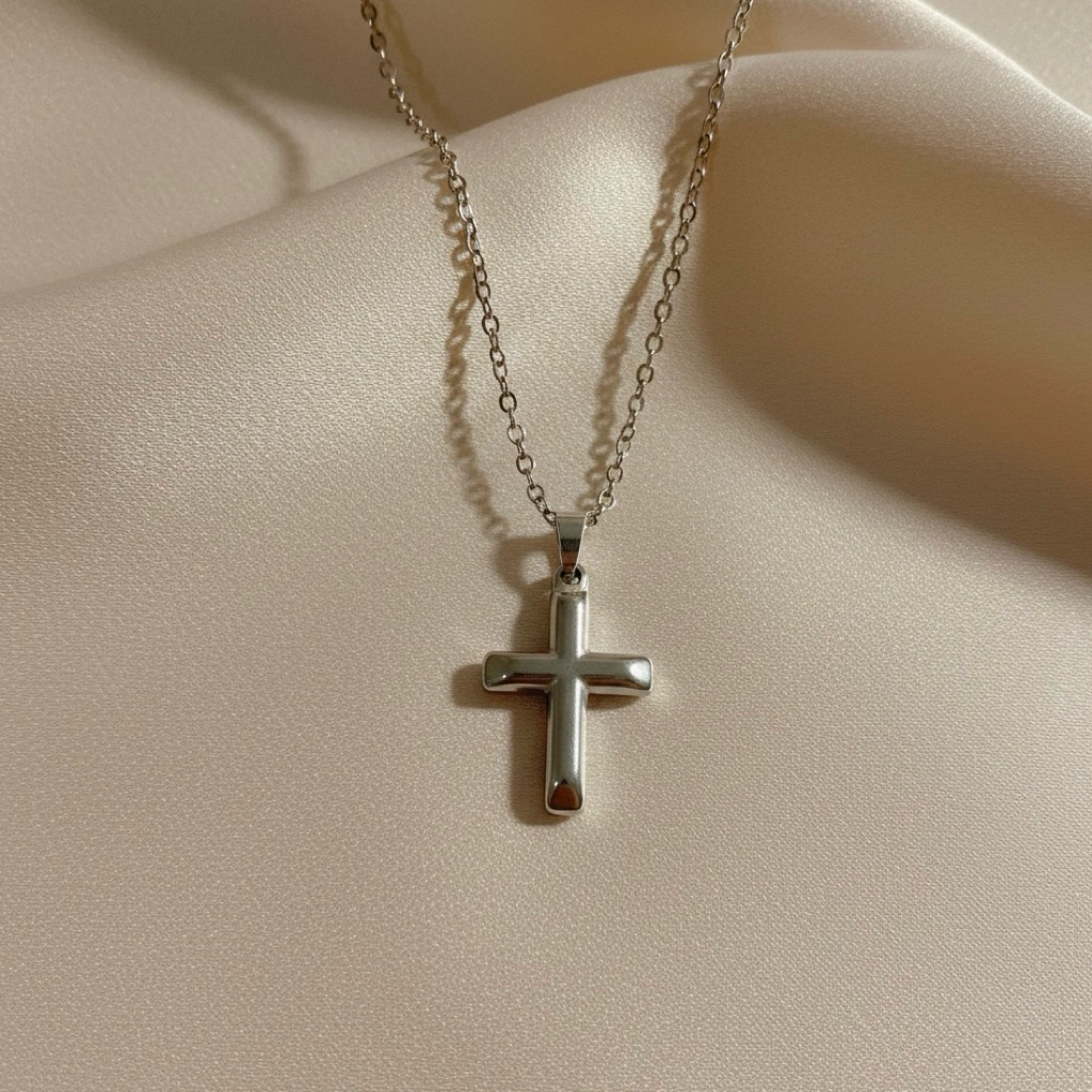 [Luke Cross Necklace] • kalung salib ANTI KARAT • Kalung salib stainless steel • kalung salib monel 