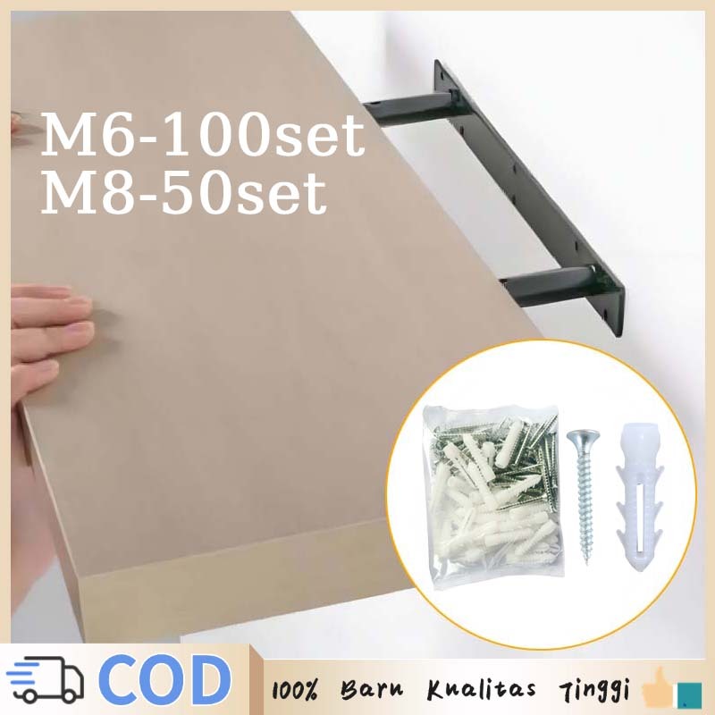 Baut Dinding Tembok M6/M8 Sekrup Tembok Dinding Angkur Sekrup Tembok Baut Piser Tembok