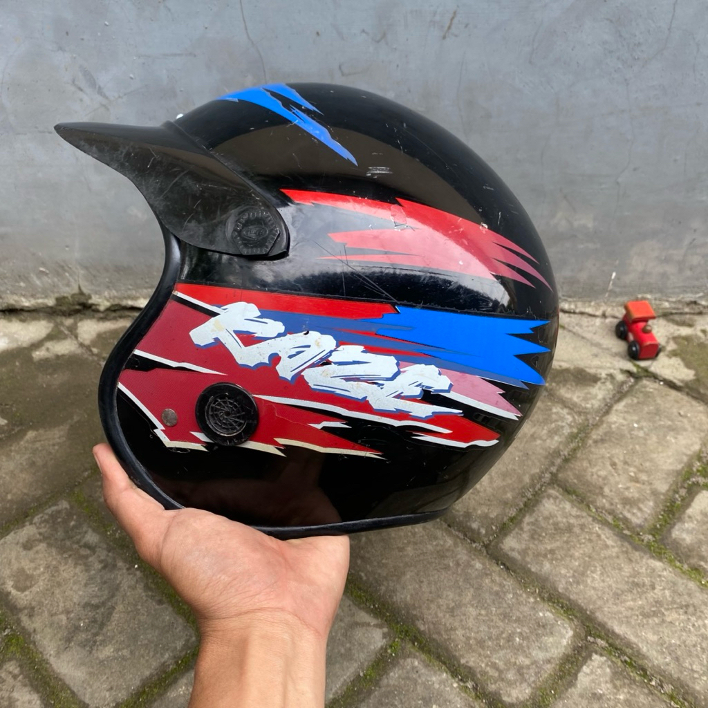 helm kawasaki kaze lawas helm kaze jadul helm kaze original