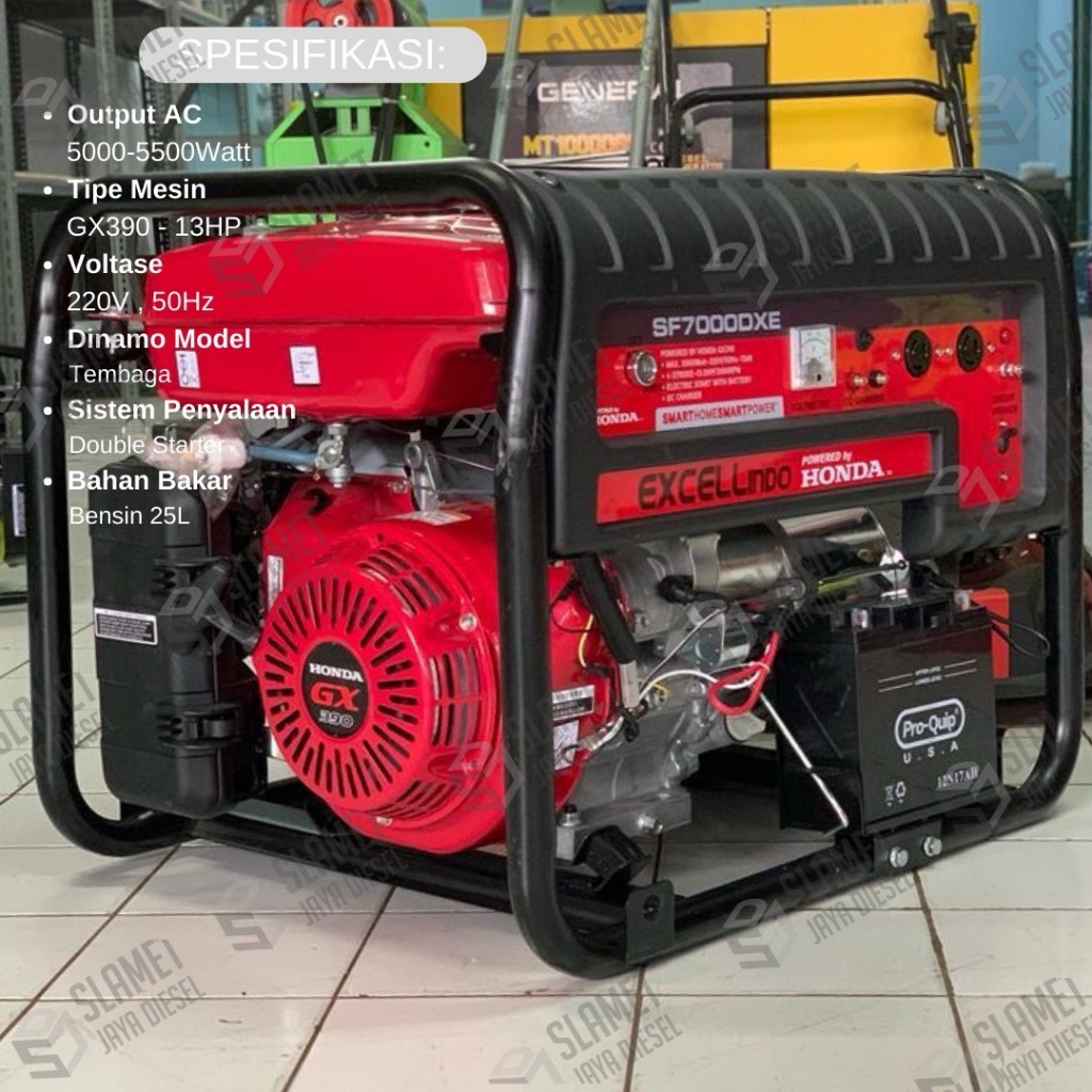Genset Honda Excell SF7000DXE / SF7000DXS - 5500Watt