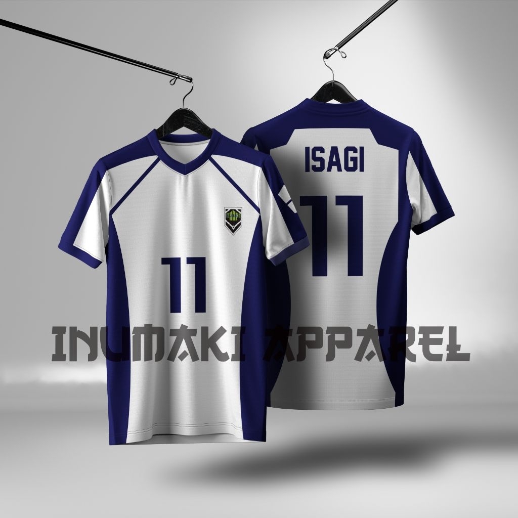 Cosplay Jersey Anime Blue Lock - Kesebelasan/Eleven Blue Lock Free/Bisa Custom Nama dan Nomor Punggu