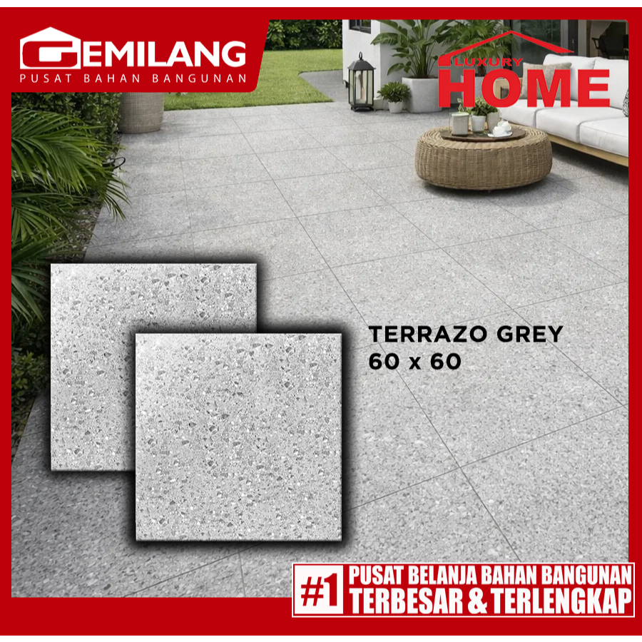 LUXURY HOME GRANIT TERRAZO GREY 60 x 60