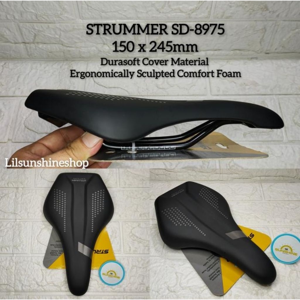Sadel Sepeda Lipat BMX Minivelo STRUMMER SD 8975 Flat Sadele Empuk