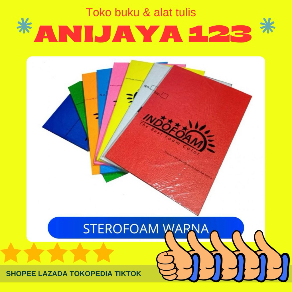 STYROFOAM GABUS WARNA WARNI