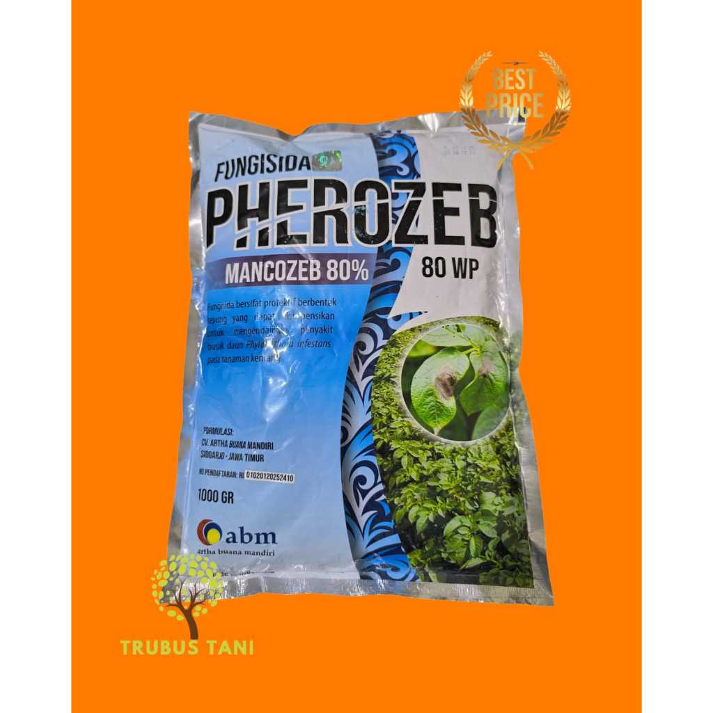 Pherozeb  fungisida berbahan aktif Mankozeb 80%,